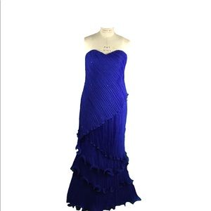 Silk Pleated Bustier gown